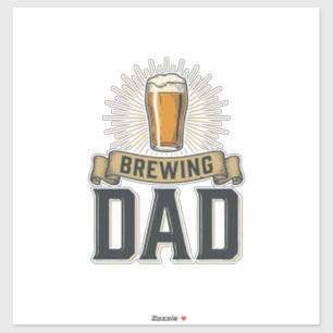 Brauer-Vater-Bier-Vintage-Stickerei-Shirt-Design_1 Aufkleber