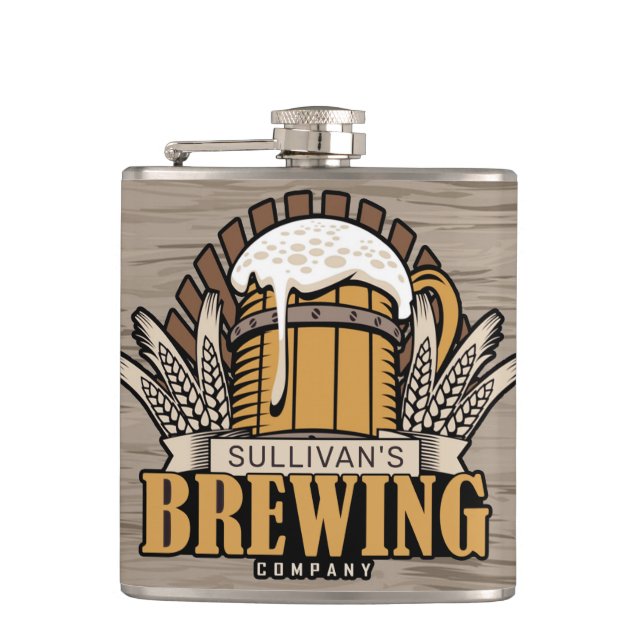 Brauerei ADD NAME Bierbrauerei Bar Flachmann (Vorderseite)