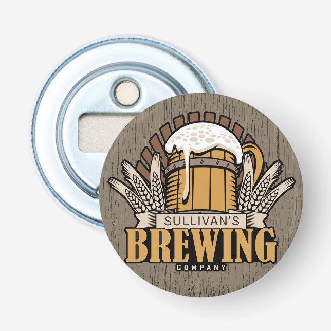 Brauerei ADD NAME Bierbrauerei Bar Flaschenöffner (Vorderseite)