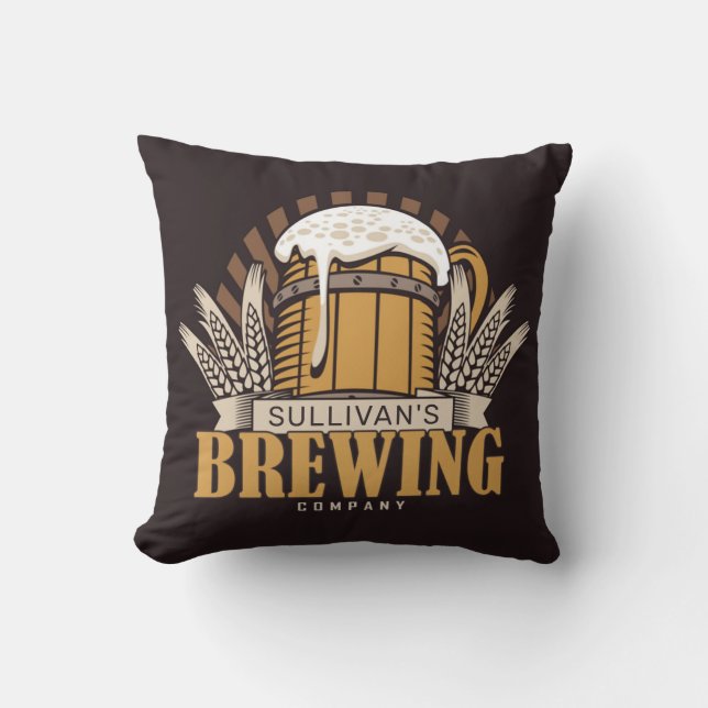 Brauerei ADD NAME Bierbrauerei Bar Kissen (Vorderseite)
