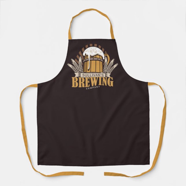 Brauerei ADD NAME Bierbrauerei Bar Schürze (Vorderseite)