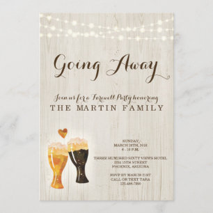 Brauerei auf dem Weg zur Party Einladung Rustikal