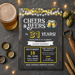 Brauerei-Geburtstags-Cheers und Biere zum 31. Jahr Einladung