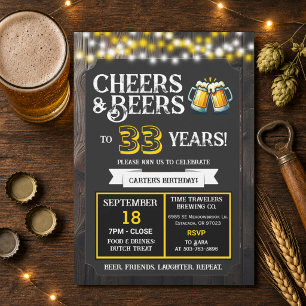 Brauerei-Geburtstags-Cheers und Biere zum 33. Jubi Einladung