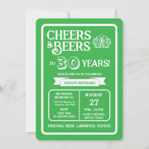 Brauerei Pub Geburtstags Cheers und Biere zum 30-j Einladung