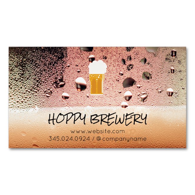 Brauerei | Pub House | Bier-Tasse Magnetische Visitenkarte (Vorderseite)