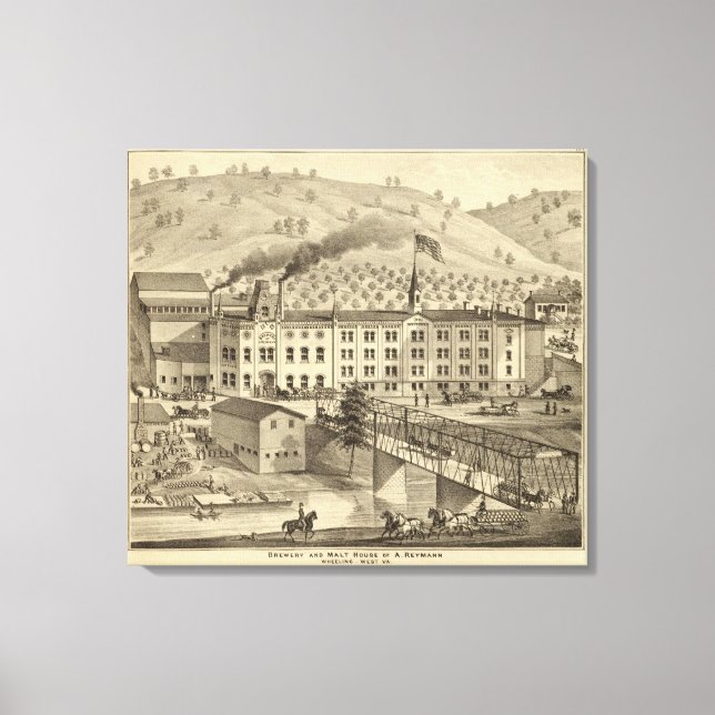 Brauerei und Malzhaus A Reymann Leinwanddruck (Vorderseite)