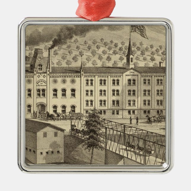 Brauerei und Malzhaus A Reymann Ornament Aus Metall (Vorne)