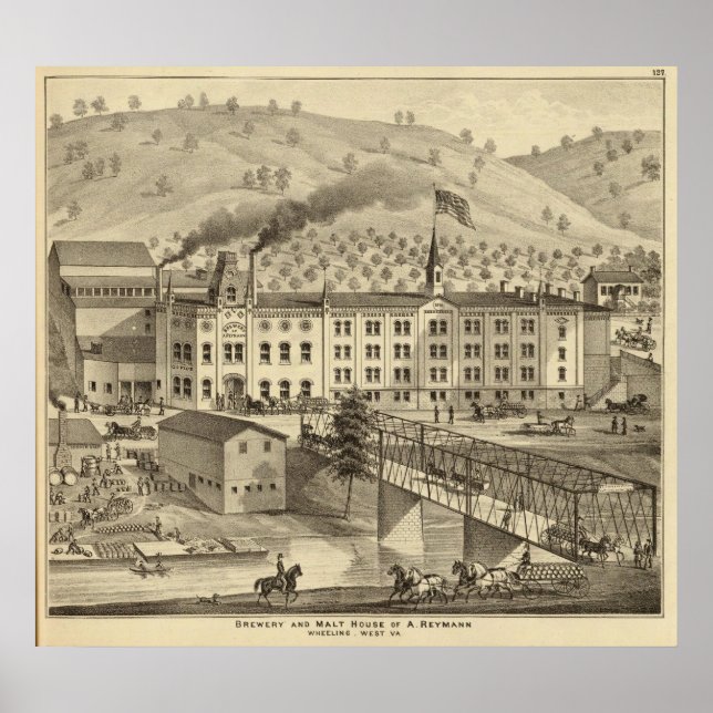 Brauerei und Malzhaus A Reymann Poster (Vorne)