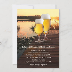 Brauereibeer Sunset Hochzeitsempfang Einladung