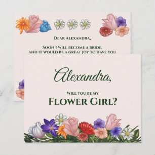 Brauereien werden mein Blumenmädchen sein Einladungspostkarte