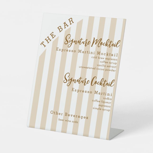 Braun 2 Signature Drinks Mocktail Cocktail Bar Sockelschild (Vorderseite)