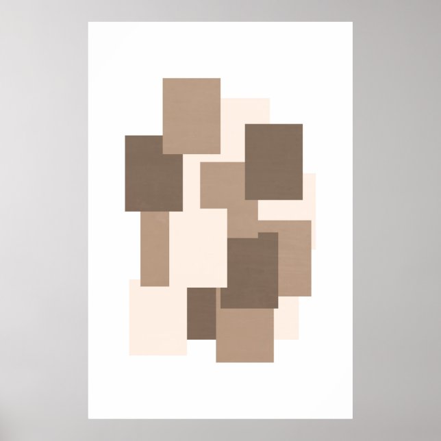 braun abstrakt minimalistisch/ Sofortdownload/Form Poster (Vorne)