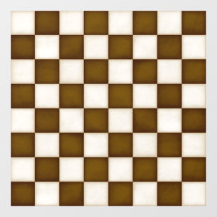 Braun & Antiqu Weiß kundenspezifische Schachbrett- Fensteraufkleber
