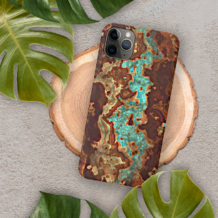 Braun Aqua Türkis Grüne Marbella Kunst iPhone 16 Pro Max Hülle