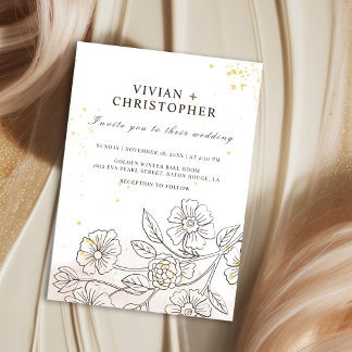 Braun auf Liebe Einladung Hochzeit