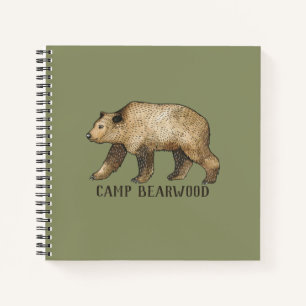 Braun Bear Custom Camp Journal oder Notebook Notizbuch