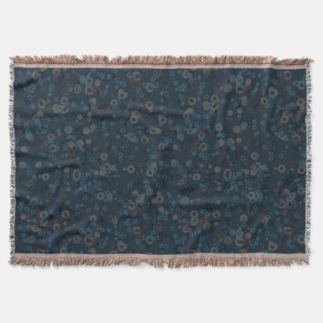 braun beige blau geometrisch decke (Vorderseite)