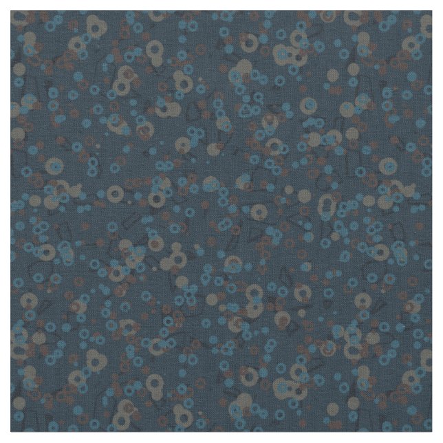 braun beige blau geometrisch stoff (Nahaufnahme)