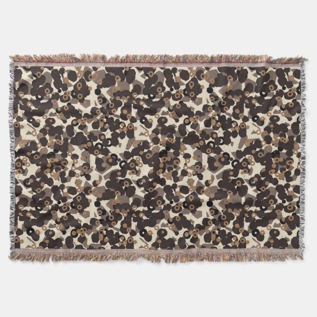 braun beige braun abstrakt decke (Vorderseite)