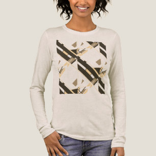 Braun Beige Diagonale Südwest-Kunst abstrakt Tri-Blend Shirt