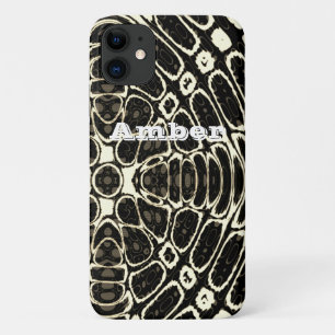Braun Beige Reptilien-Schuppen-Muster Personalisie Case-Mate iPhone Hülle