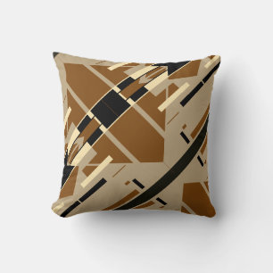 Braun Beige Schwarz Südwest-Diagonale Mosaike Kissen