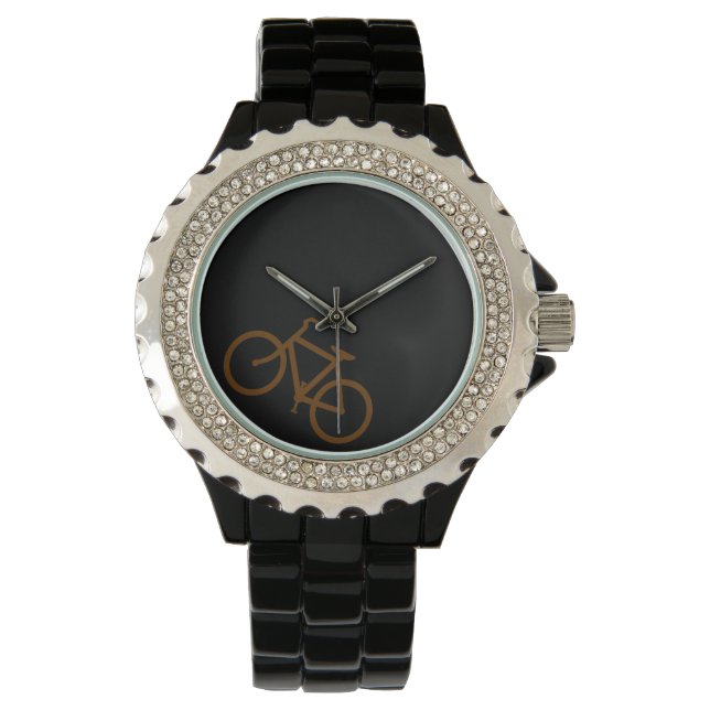 Braun-Bike-Route Armbanduhr (Vorderseite)