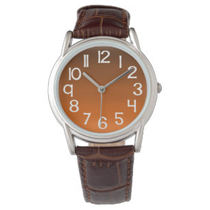 Braun bis Orange Fade Armbanduhr