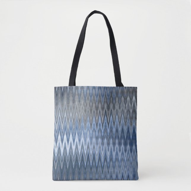 Braun/Blau 2 Farben 2 Seiten - Trendiges Wavy-Must Tasche (Vorderseite)