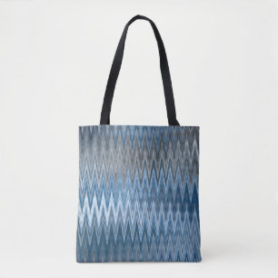 Braun/Blau 2 Farben 2 Seiten - Trendiges welliges  Tasche