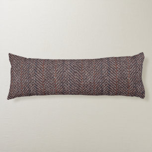 Braun-blaue Tweed-Bild-Körperkissen Seitenschläferkissen