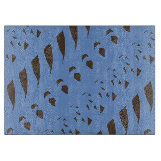 Braun-blaues Bit-und-Piece-Muster Schneidebrett