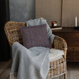 Braun-blaues Tweed-Image-Kissen Kissen