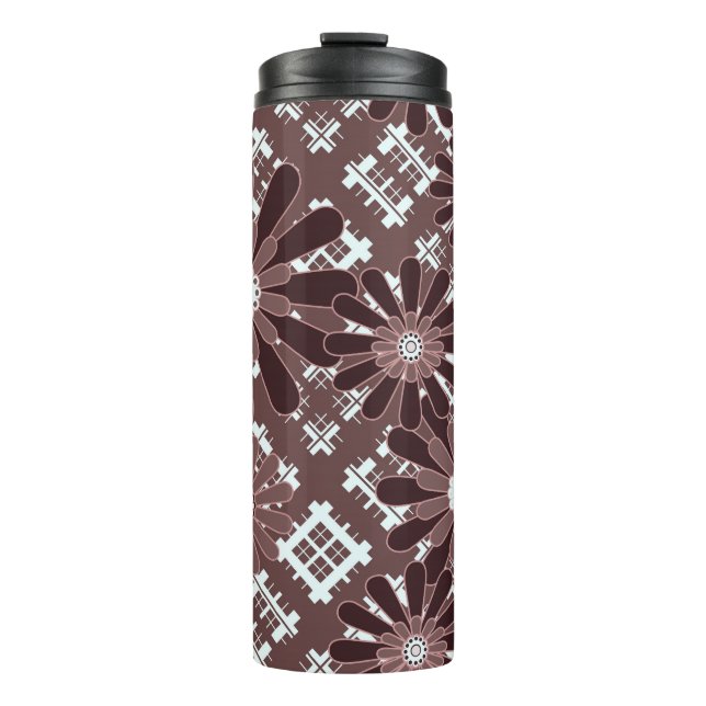 Braun, Blume Thermosbecher (Vorderseite)