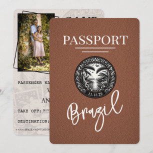 Braun Brasilien Reisepass Save The Date