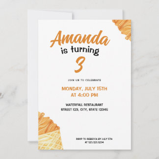 Braun-braune Eiscreme Einladung