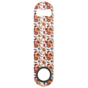 Braun-braunes Blumenmuster Speed Flaschenöffner