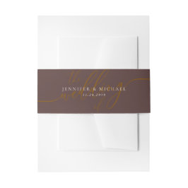 Braun-Chocolate-Grundpaket-Hochzeit Einladungsbanderole