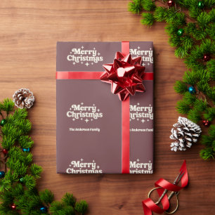 Braun Creme beige Frohe Weihnachtsgeschmack Geschenkpapier