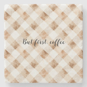 Braun-creme-gestreift Steinuntersetzer