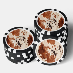 Braun Creme Südwesten Rindsleder Weihnachten Pokerchips