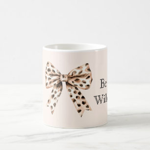 Braun cremefarbener Leopardenprint-Bogen Be Wild Kaffeetasse
