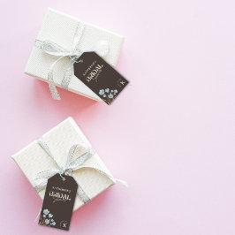 Braun Elegantes blaues Wasser Brautparty Geschenkanhänger