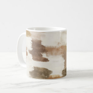 Braun Elfenbein Beige Creme Abstract Kaffeetasse