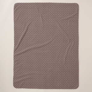 Braun Elfenbein Tupfen Gemütliche Retro-Hausdekora Sherpadecke
