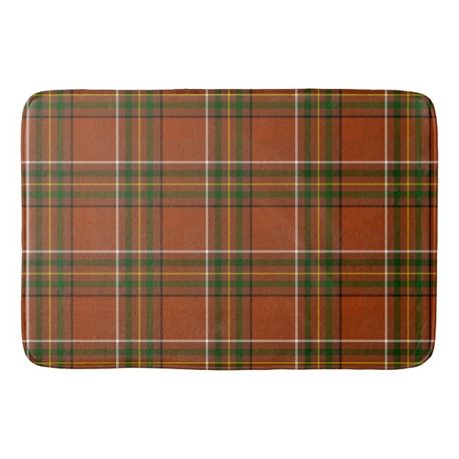 Braun-Erden-Tartan  Badematte (Vorderseite)