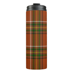 Braun-erdige Plaid-Tartan  Thermosbecher