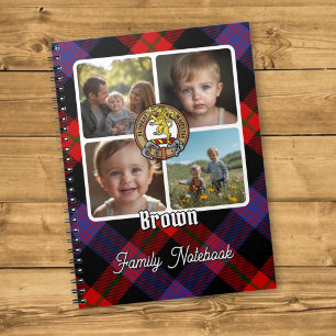 Braun Familienfoto-Collage Notizblock