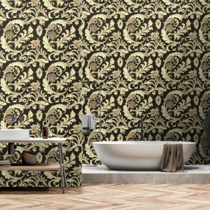 Braun Fleur Antik-Muster Tapete